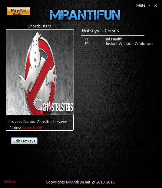 Ghostbusters: Трейнер/Trainer (+2) [1.00] {MrAntiFun}