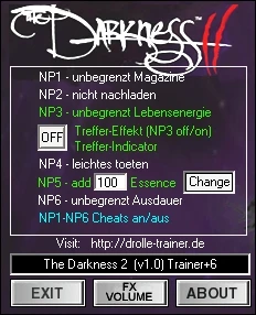 The Darkness 2: Трейнер/Trainer (+6) [1.0] {dr.olle}