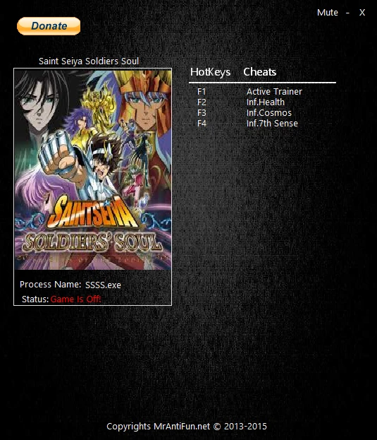 Saint Seiya: Soldiers' Soul: Трейнер/Trainer (+3) [1.00] {MrAntiFun}