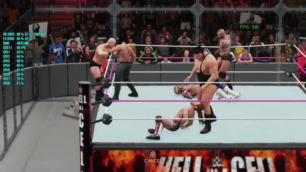 WWE 2K18 : Benchmark R9 280X FX 8350 Тест производительности