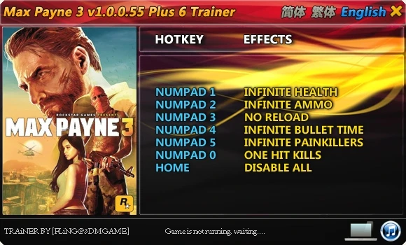 Max Payne 3: Трейнер/Trainer (+6) [1.0.0.17 - 1.0.0.55] {FLiNG}