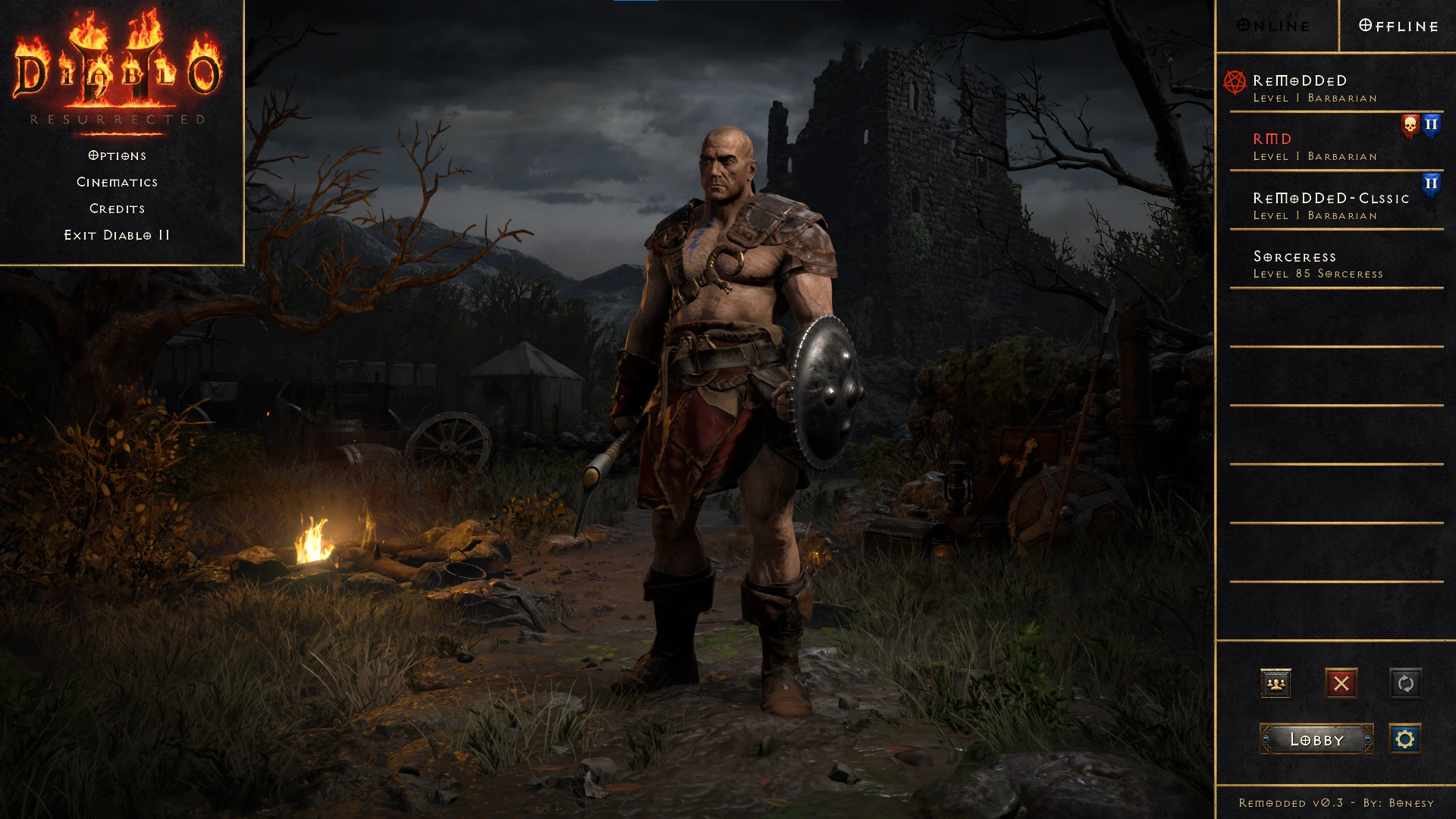 Diablo 2: Resurrected "Переработка интерфейса - ReMoDDed"