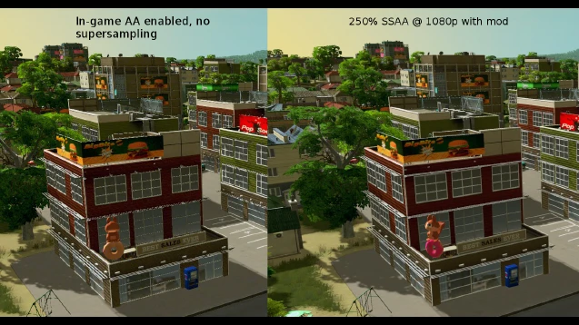 Cities: Skylines "Dynamic resolution - улучшение сглаживания"