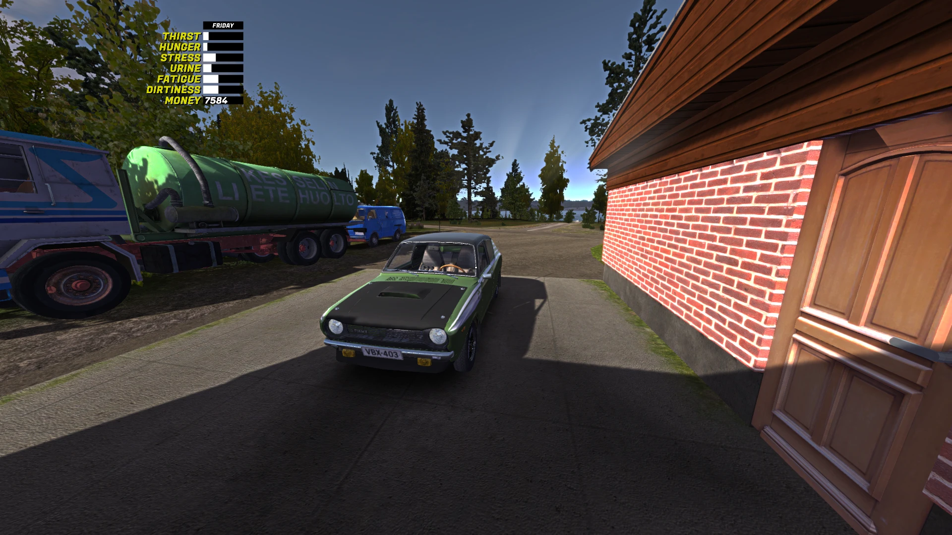 My Summer Car "Сохранение - сатцума ГТ в зелёном цвете"