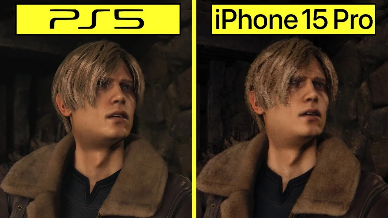 Сравнение ремейка Resident Evil 4 на PS5 и iPhone 15 Pro