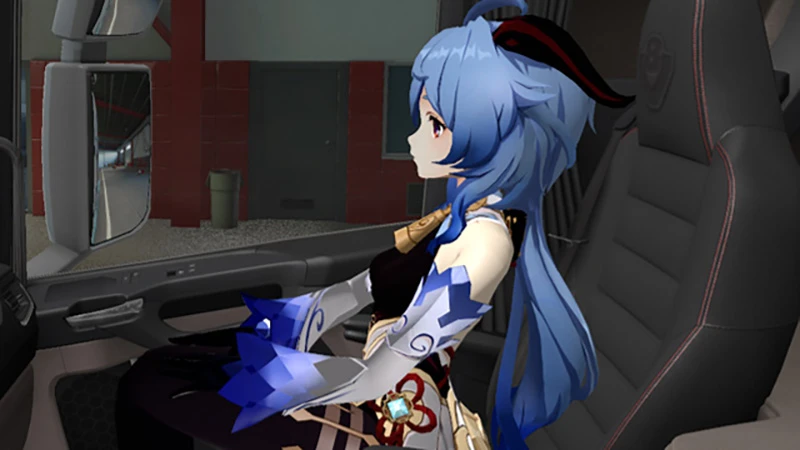 Euro Truck Simulator 2 "Пассажиры персонажи из Genshin Impact в кабину грузовика" [1.45]