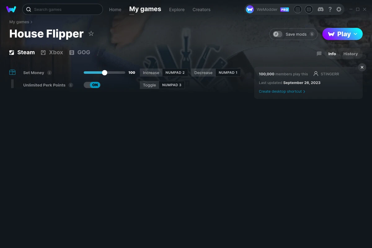 House Flipper "Трейнер +2" [UPD: 26.09.2023] {STiNGERR / WeMod}