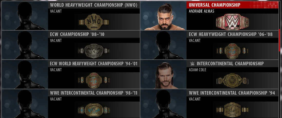 WWE 2K16 "Пак Championship v1"