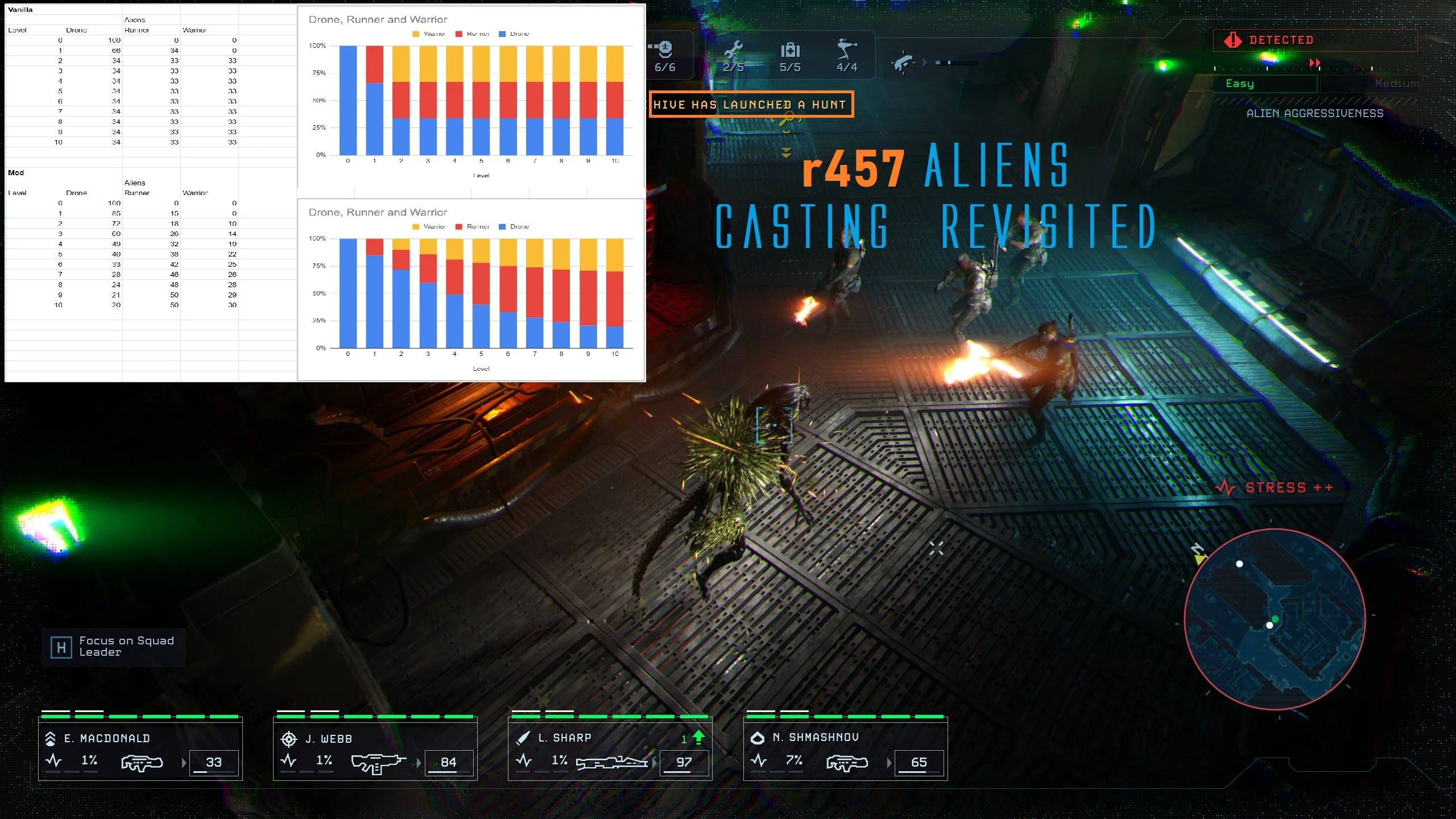 Aliens: Dark Descent "Балансировка шанса появления чужих"