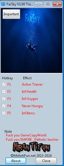 FarSky: Трейнер/Trainer (+4) [1.0] {MrAntiFun}