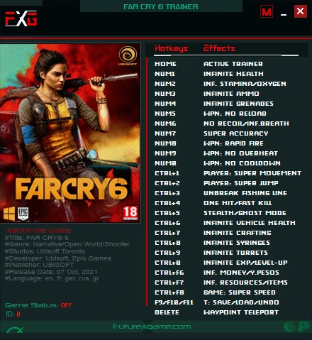 Far Cry 6 "Трейнер +25" [1.1. - 1.5] {FutureX}