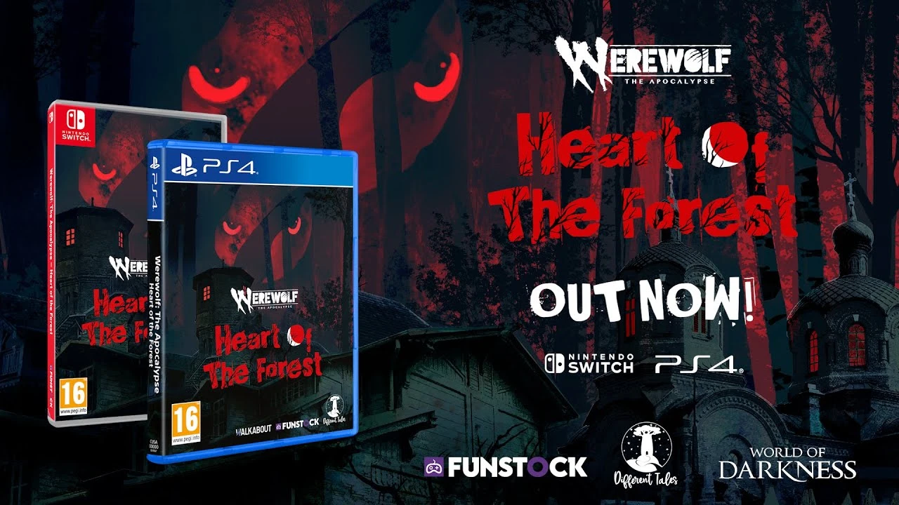 Стали доступны физические версии Werewolf: The Apocalypse - Heart of the Forest для PS4 и Nintendo Switch