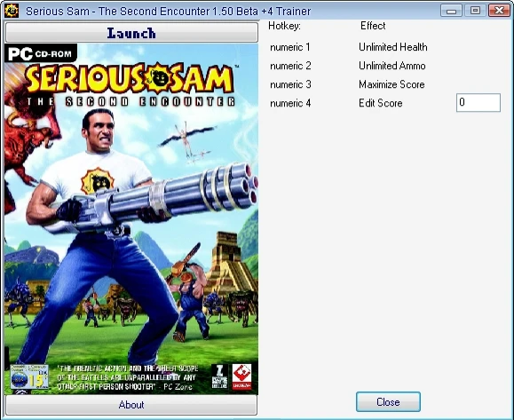 Serious Sam - The Second Encounter: Трейнер (+4) [1.50 PB] {HonestGamer/ACE}