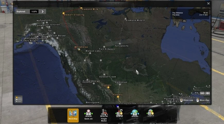 American Truck Simulator "Карта Diamond Mine Ice Road Map" [v1.49J]