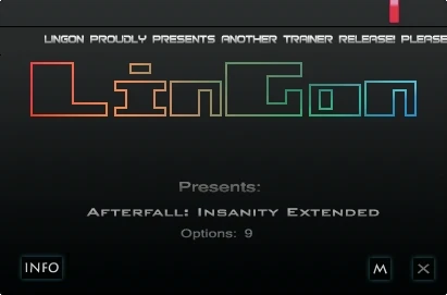 Afterfall - InSanity Extended Edition: Трейнер/Trainer (+9) [1.1.8364.0] {LinGon}