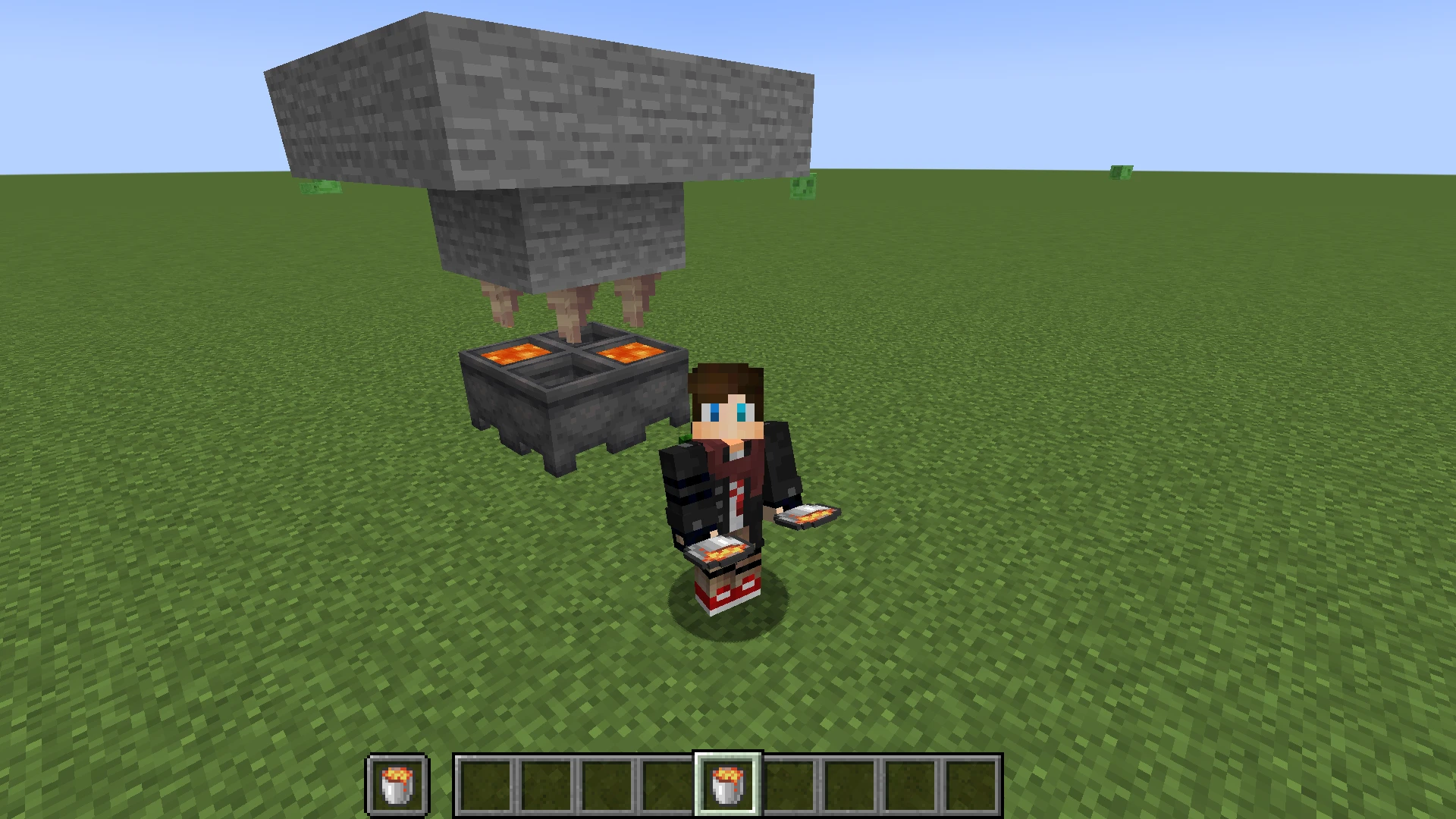 Как создать генератор лавы в Minecraft