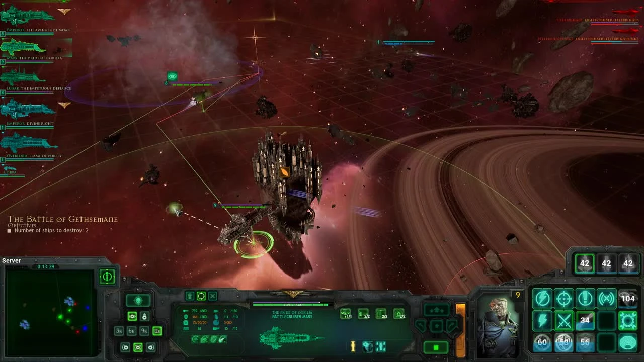 Battlefleet Gothic Armada прохождение на русском The Battle of Gethsemane глава 4 - Ч11 обзор