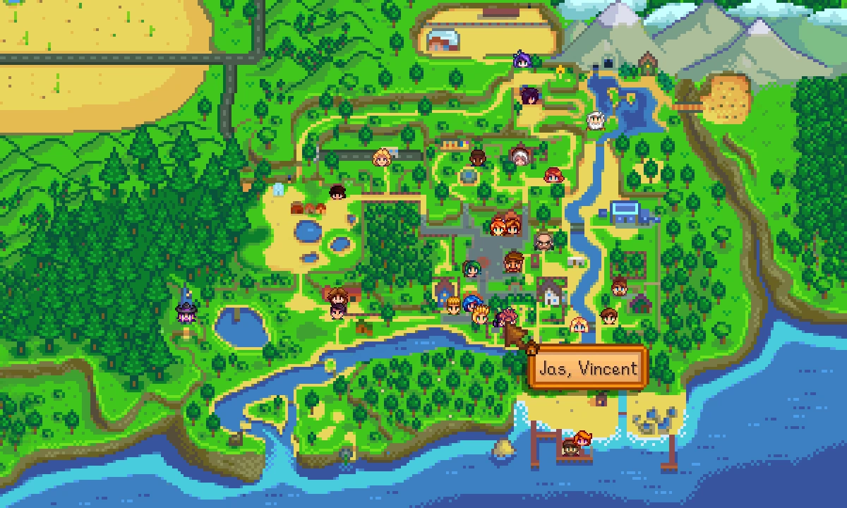 Stardew Valley "NPC Map Locations Mod 2.4.0"