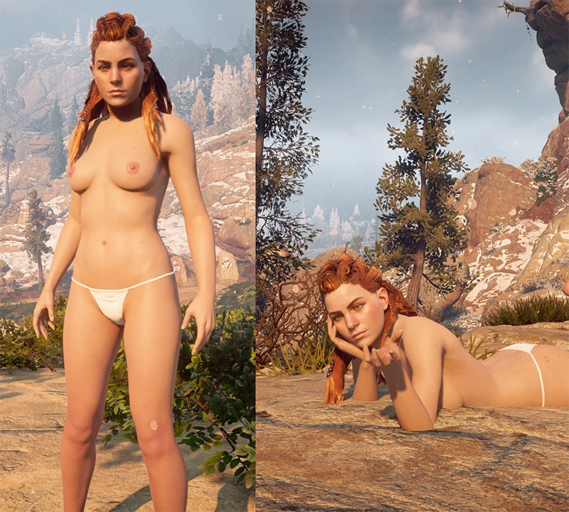 Horizon: Zero Dawn "Элой топлес в трусиках"