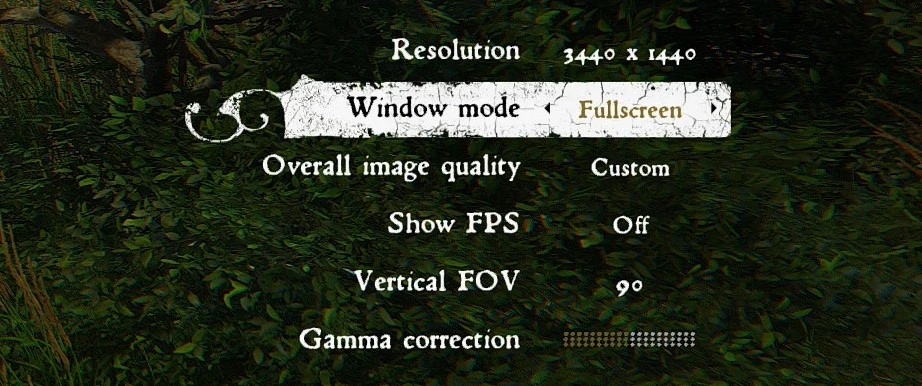 Kingdom Come: Deliverance "Повышенный угол обзора (Ultrawide FOV Settings Expansion)"