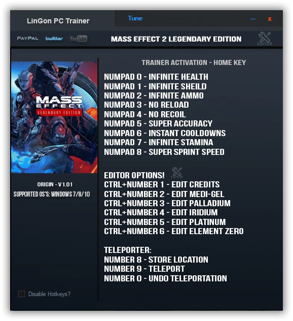 Mass Effect Legendary Edition (Mass Effect 2): Трейнер/Trainer (+17) [1.01] {LinGon}