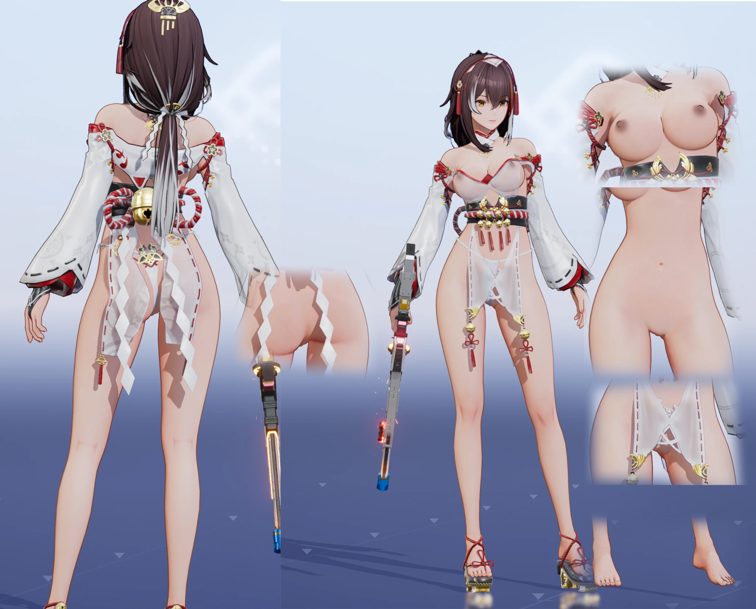 Snowbreak: Containment Zone "Голая Qing, разные варианты"