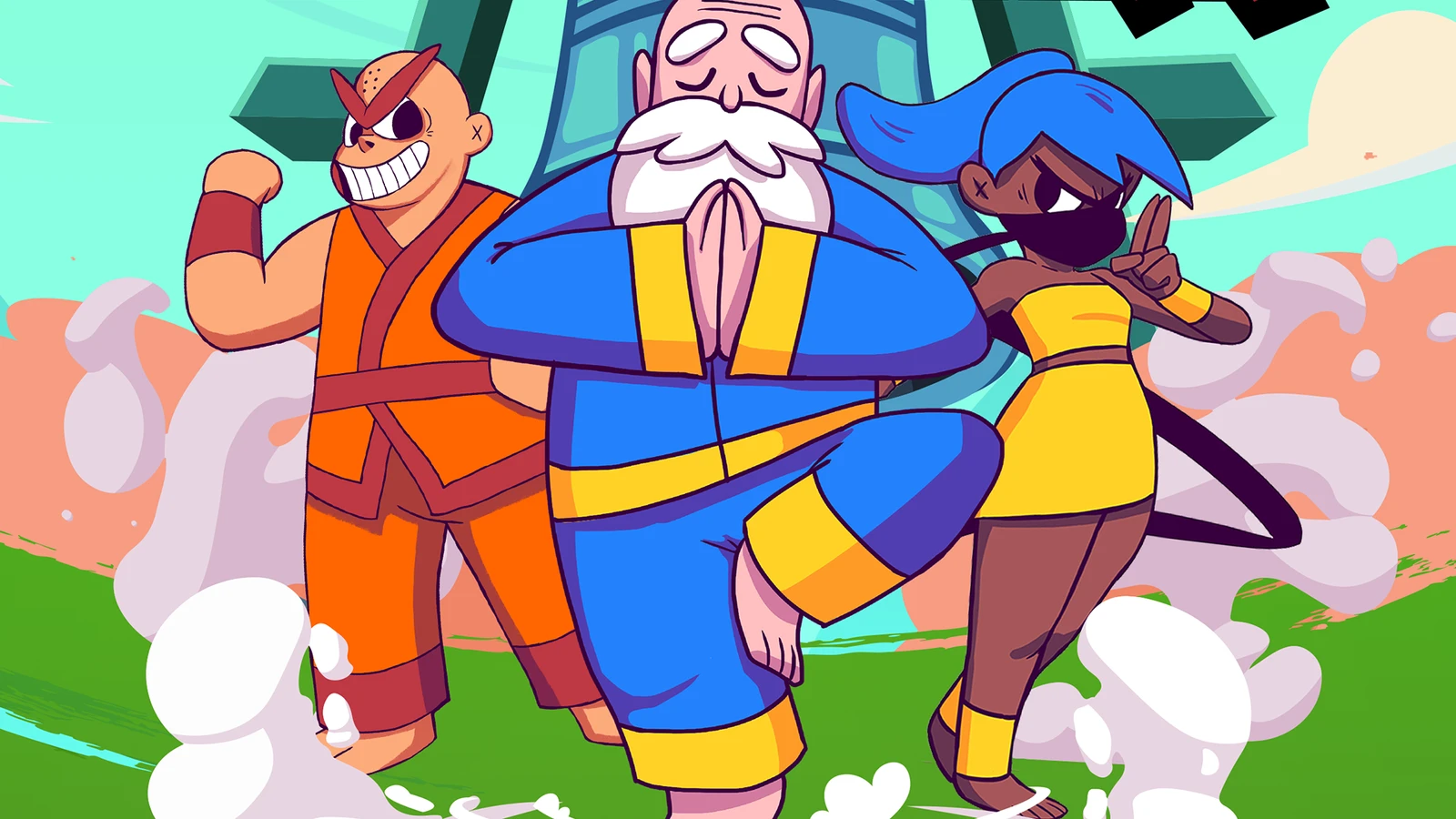 Геймплей консольной версии спортивной аркады KungFu Kickball