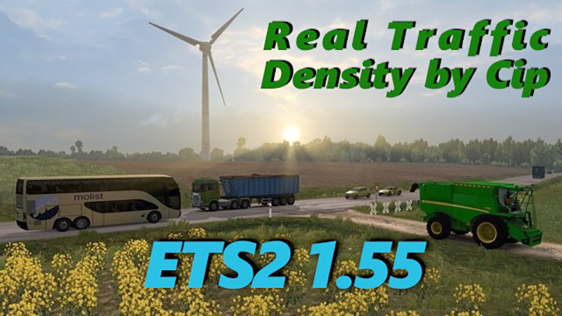 Euro Truck Simulator 2 "Реальная плотность трафика" [v1.55]