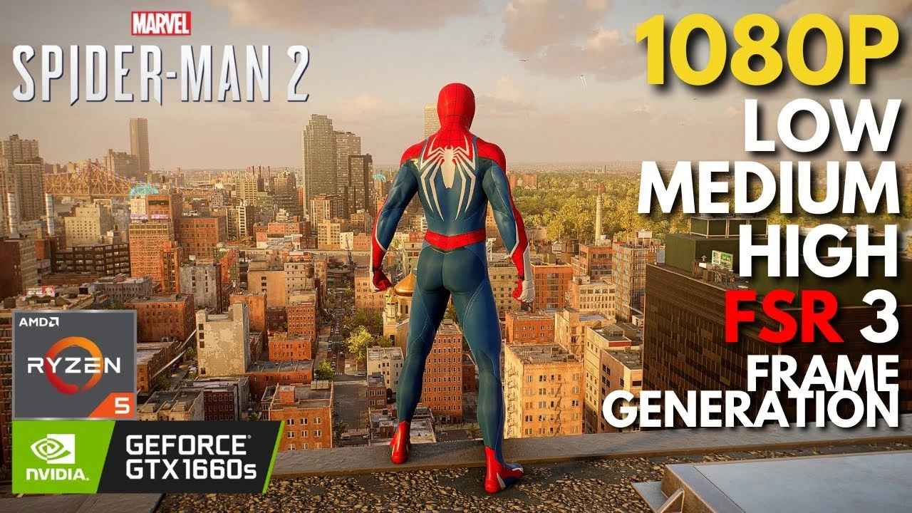 Тест всех настроек и FSR в Marvel's Spider-Man 2 на GTX 1660 Super