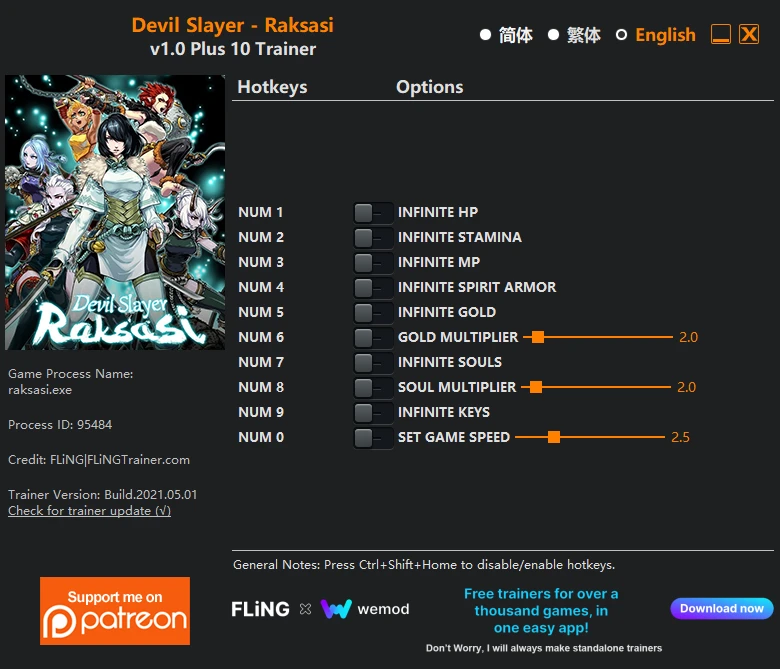 Devil Slayer - Raksasi: Трейнер/Trainer (+10) [1.0] {FLiNG}