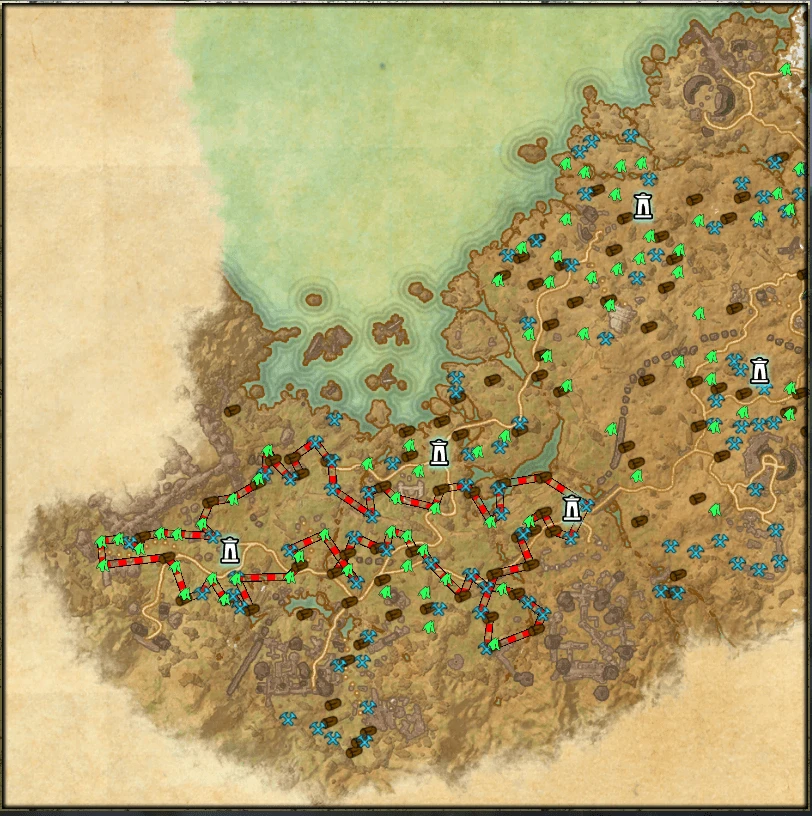 The Elder Scrolls Online "HarvestMap - аддон для фарма ресурсов (RU)"