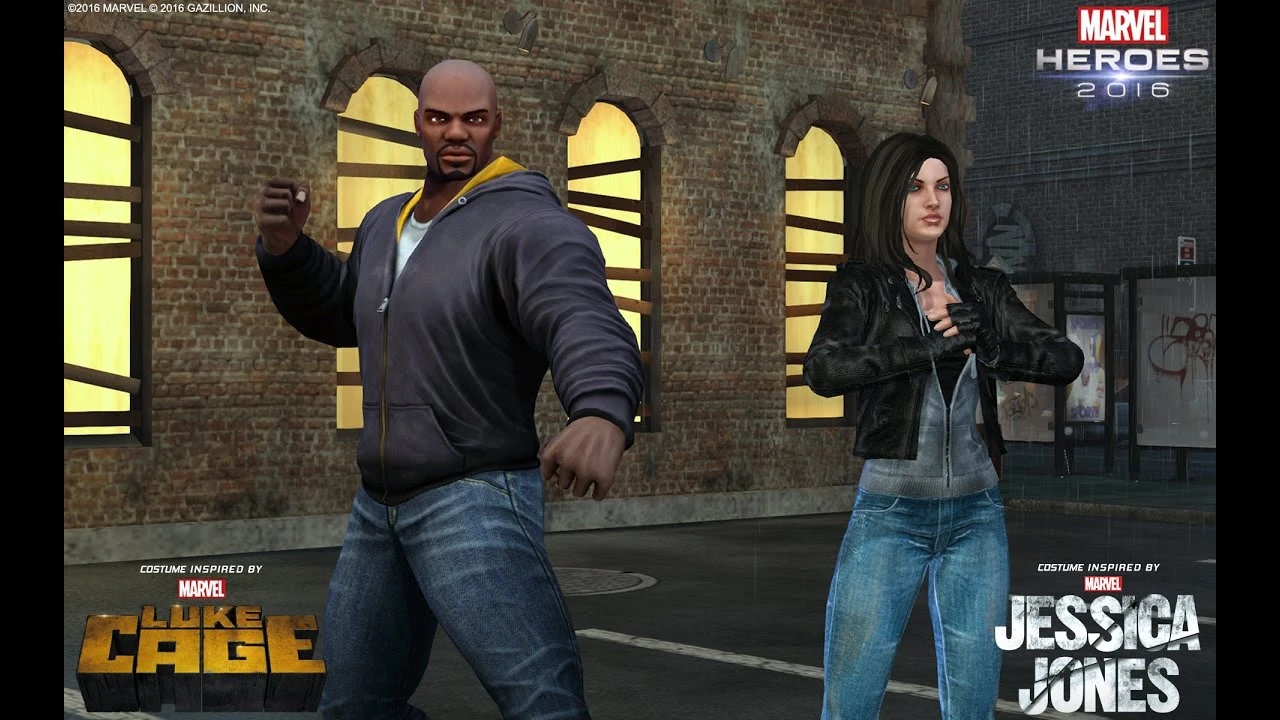Luke Cage и Jessica Jones в Marvel Heroes 2016
