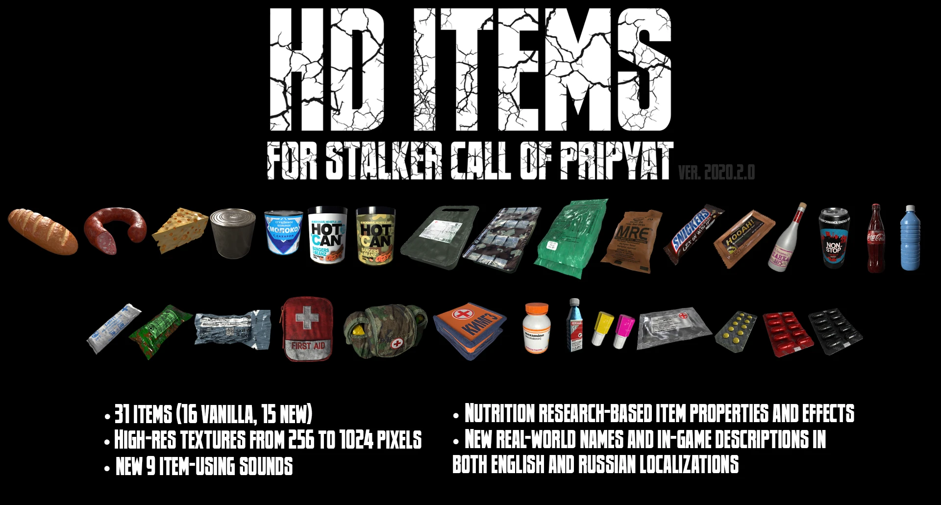 S.T.A.L.K.E.R.: Call of Pripyat "HD ITEMS V2020.2.0"
