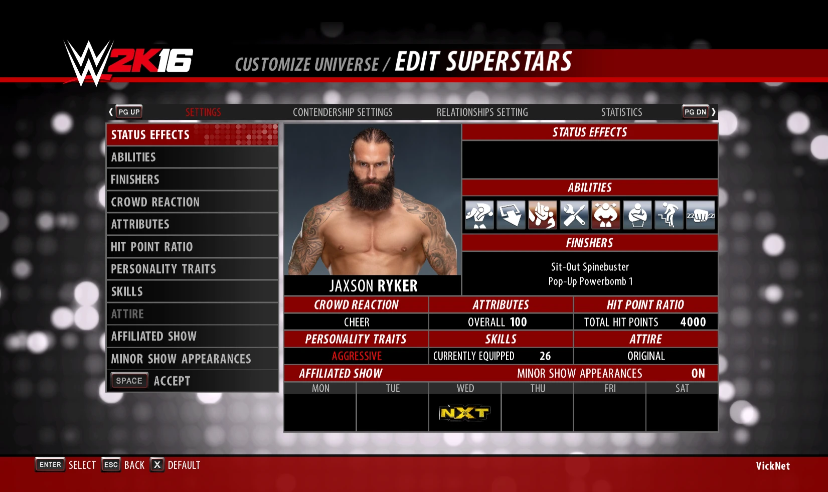 WWE 2k16 "Порт рестлера Jaxson Ryker"