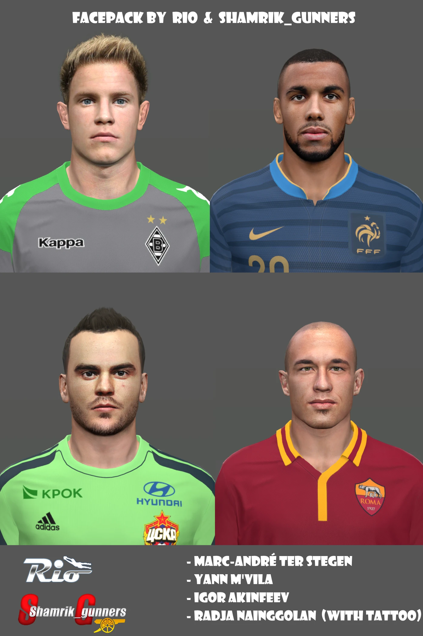 PES 2014 "Facepack by Rio &amp; shamrik_gunners"