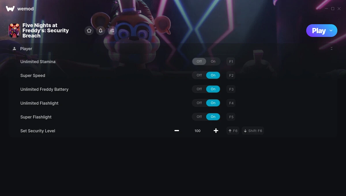 Five Nights at Freddy's: Security Breach "Трейнер +7" [UPD: 08.08.2025] {MrAntiFun / WeMod}
