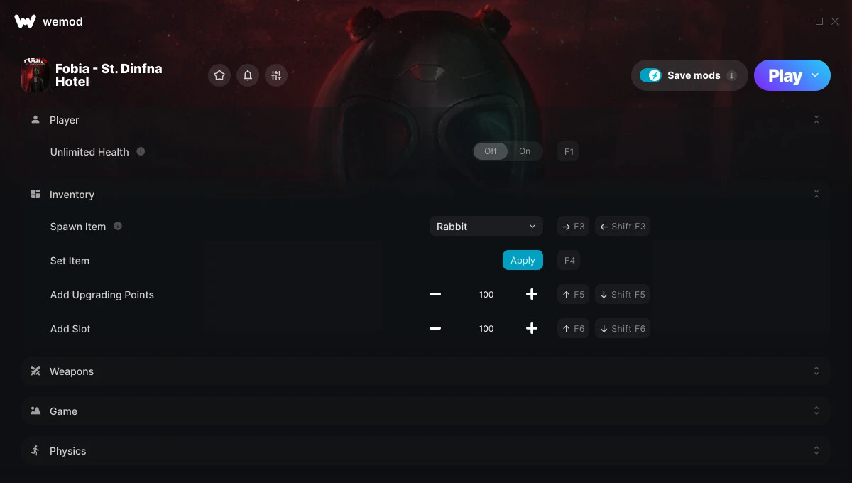 Fobia - St. Dinfna Hotel "Трейнер +12 от WeMod: Здоровье, предметы, отдача и пр"