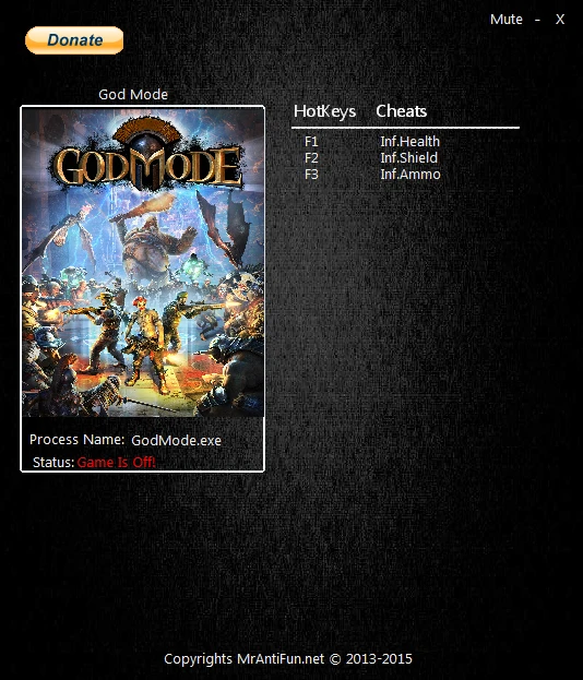 God Mode: Трейнер/Trainer (+3) [1.0] {MrAntiFun}