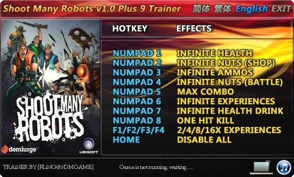 Shoot Many Robots: Трейнер/Trainer (+9) [1.0] {FLiNG}