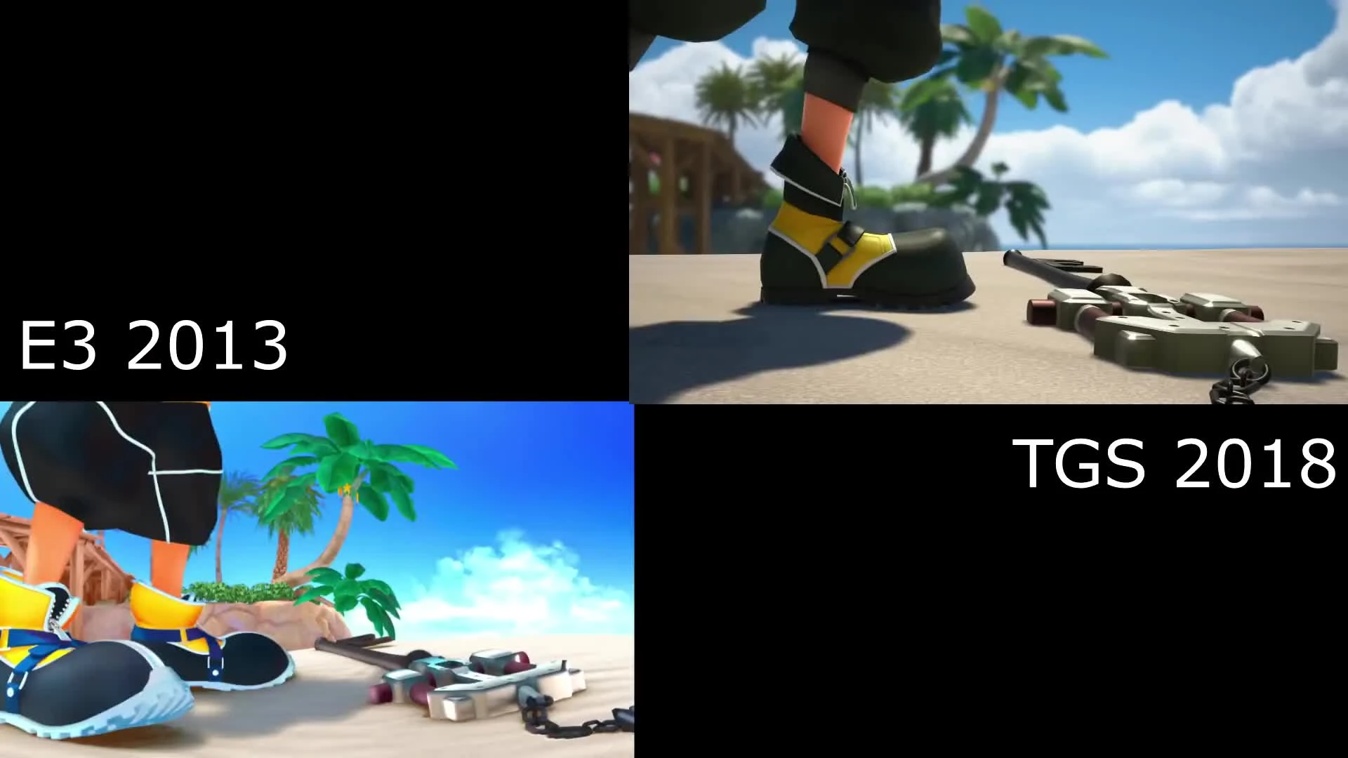 Kingdom Hearts 3 - сравнение одного и того же фрагмента из трейлеров c E3 2013 и TGS 2018