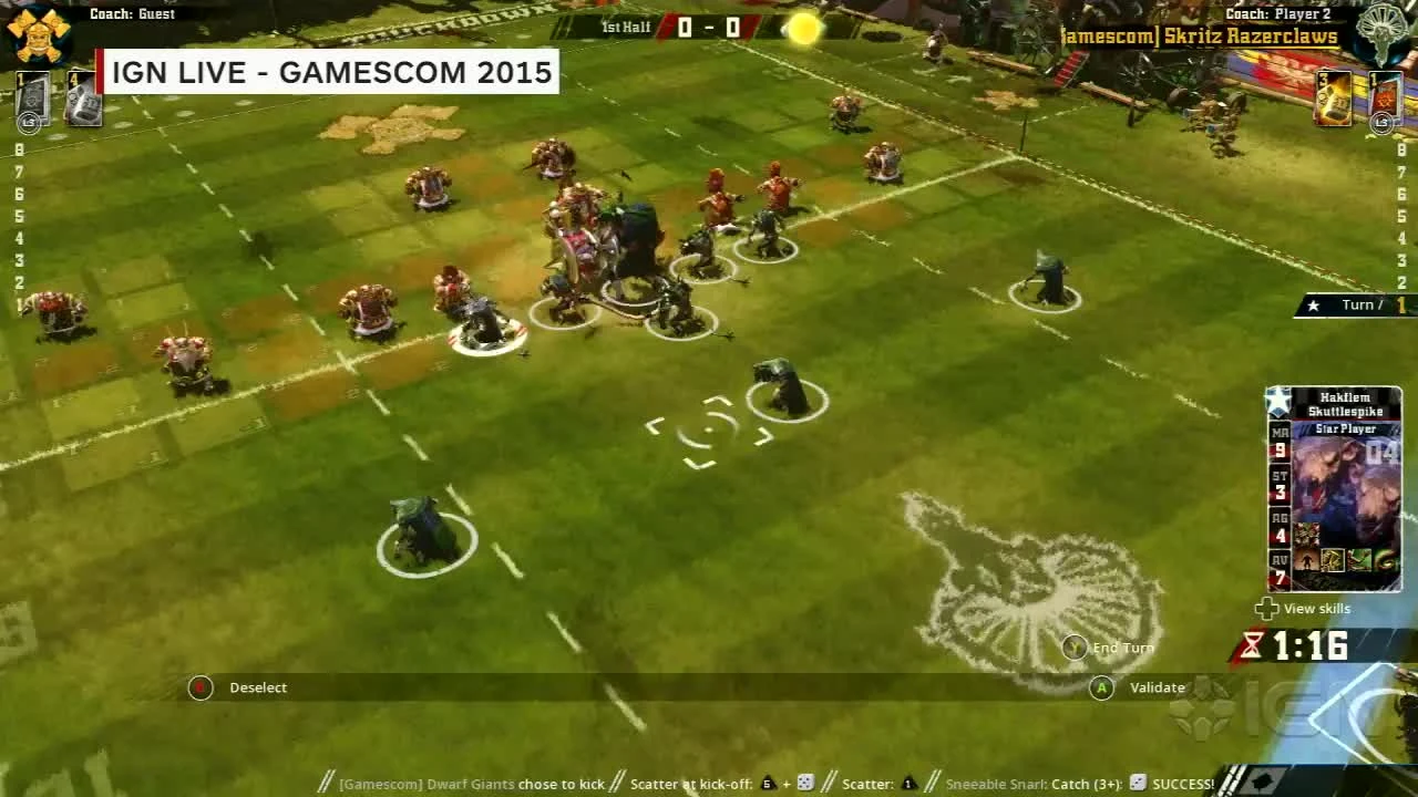 Blood Bowl 2 "Геймплей GС 2015"