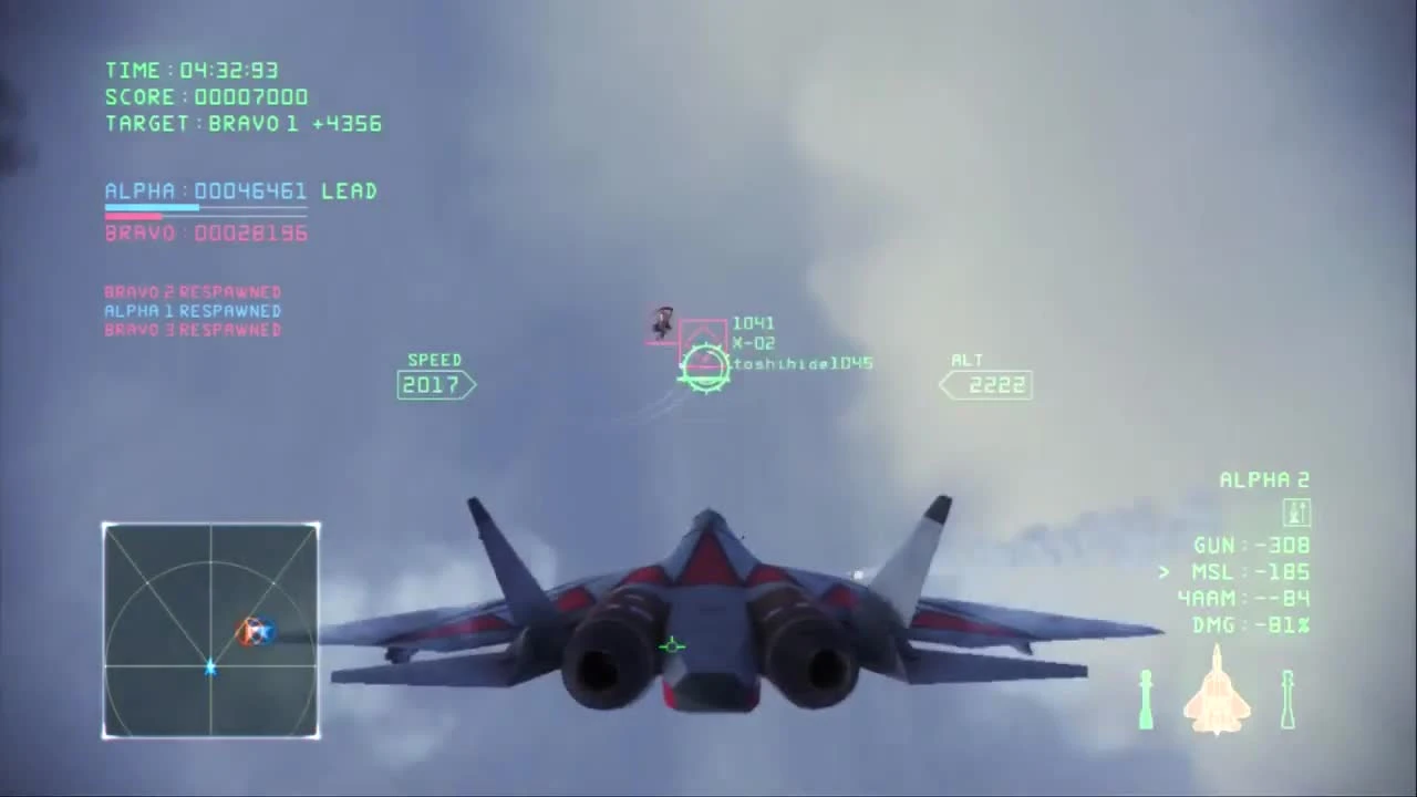 Ace Combat Infinity Akula против Mobius