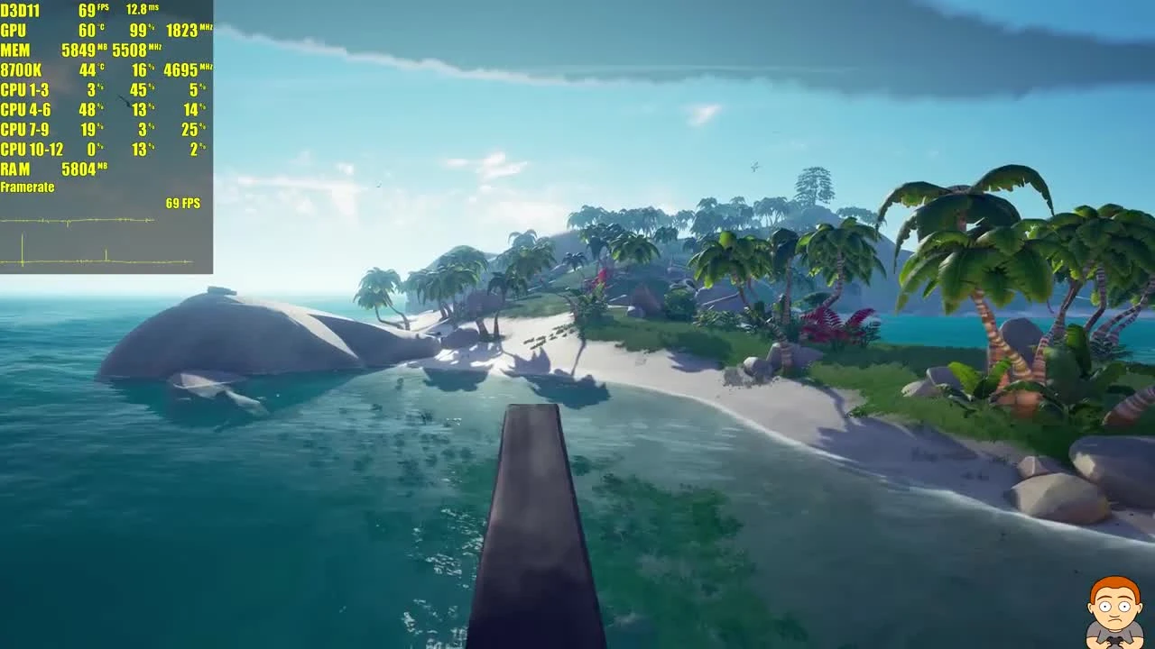 Sea of Thieves 4K "Мифические" настройки графики GTX 1080 TI 8700K Тест производительности частоты кадров