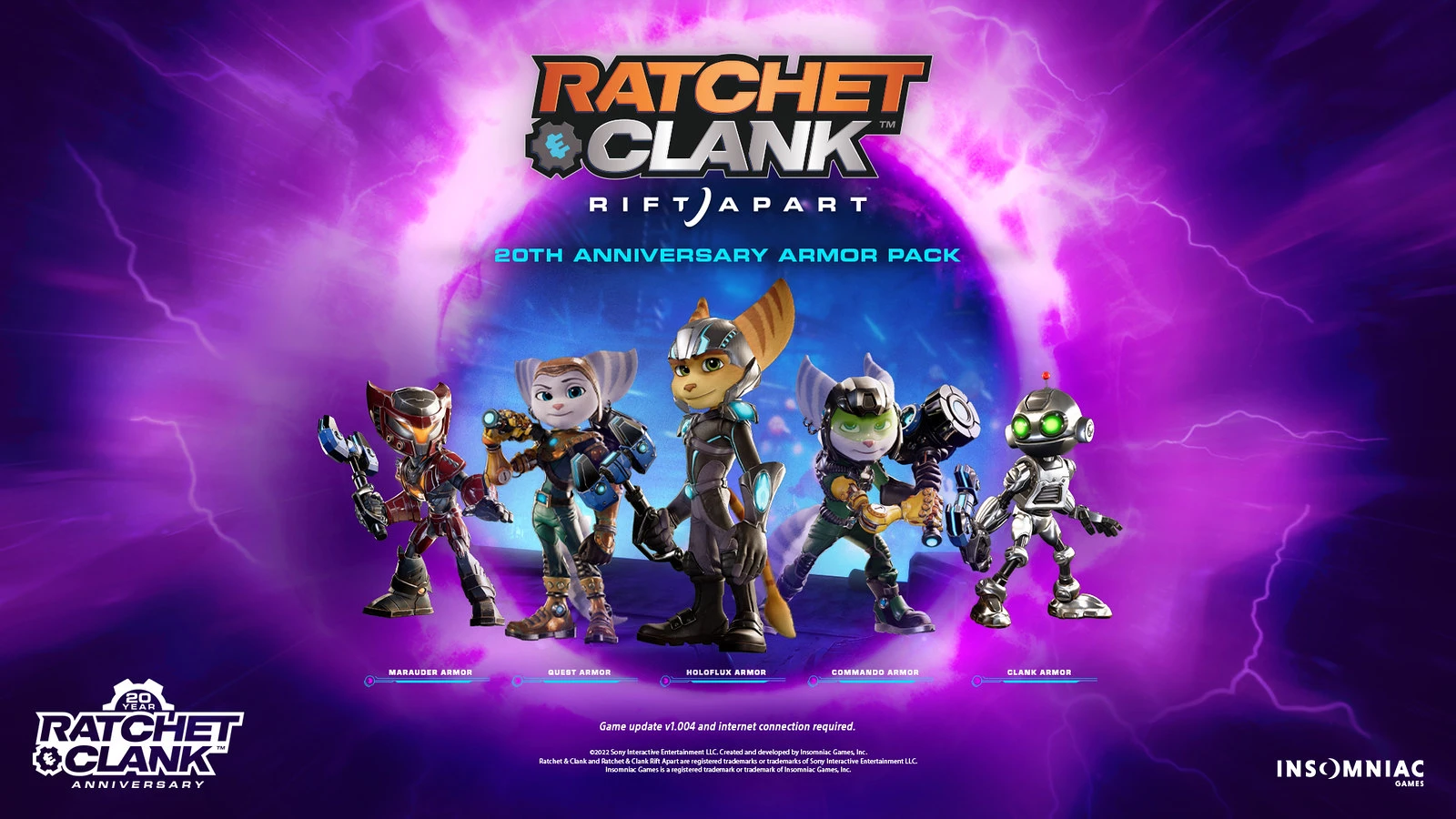 Вышло обновление 1.04 для Ratchet & Clank: Rift Apart вместе с "20th Anniversary Armor Pack"