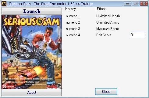 Serious Sam - The First Encounter: Трейнер (+4) [1.50] {HonestGamer/ACE}
