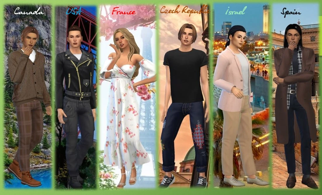 The Sims 4 "Персонажи-ассоциации со странами"