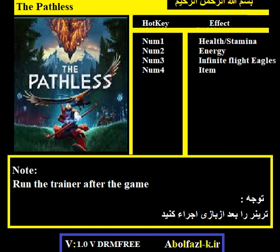 The Pathless: Трейнер/Trainer (+4) [1.0] {Abolfazl.k}