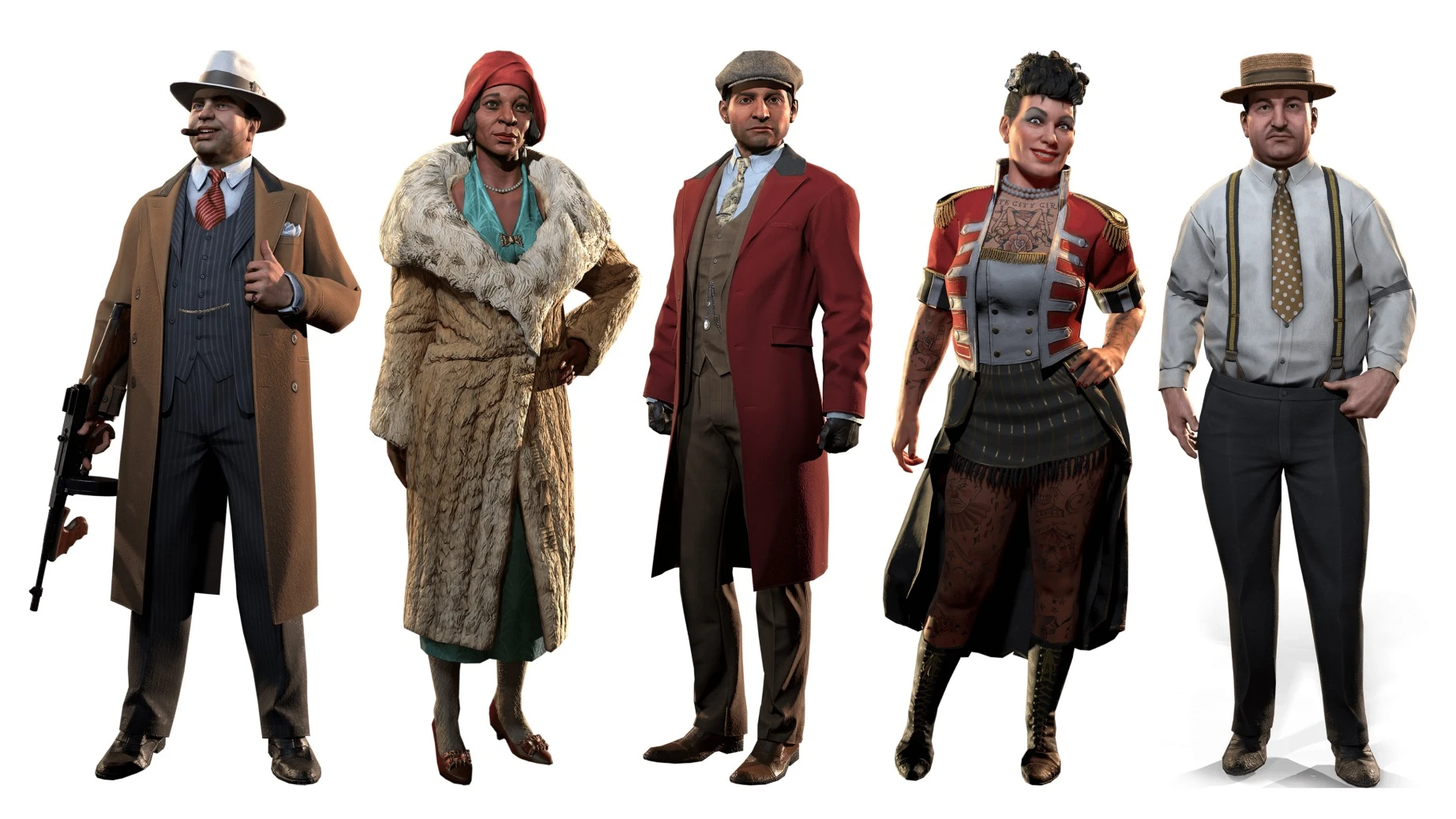 Рендеры персонажей из Empire of Sin