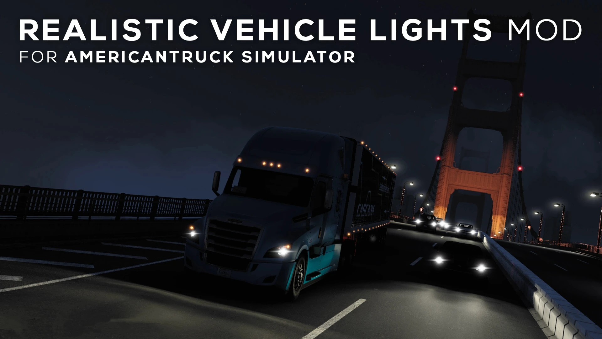 American Truck Simulator "Улучшенный свет всего транспорта" [1.50]