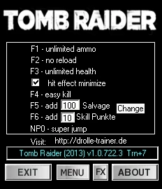 Tomb Raider (2013): Трейнер/Trainer (+7) [1.0.722.3] {dR.oLLe}